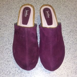 Jambu Womens Monaco Suede Mules Sz.6